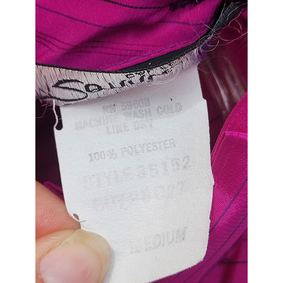 Vintage 70s Ronnie of California Pink Stripe Ruffle Puffy‎ Secretary Blouse - Picture 10 of 11